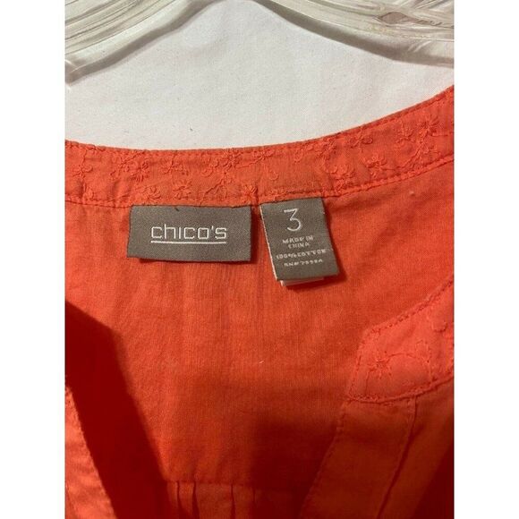 #3530 CHICOS Womens button down blouse size 3 - Picture 3 of 9
